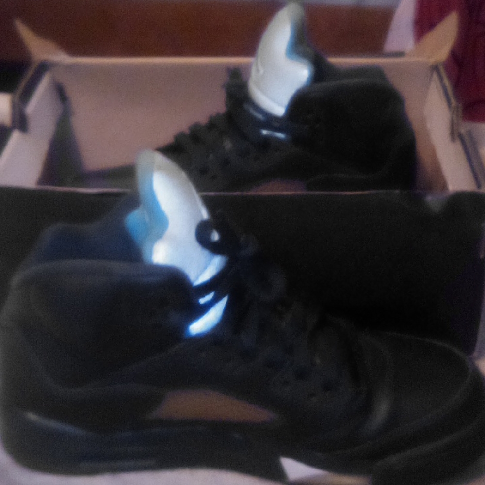 Navy blue Jordan 5's